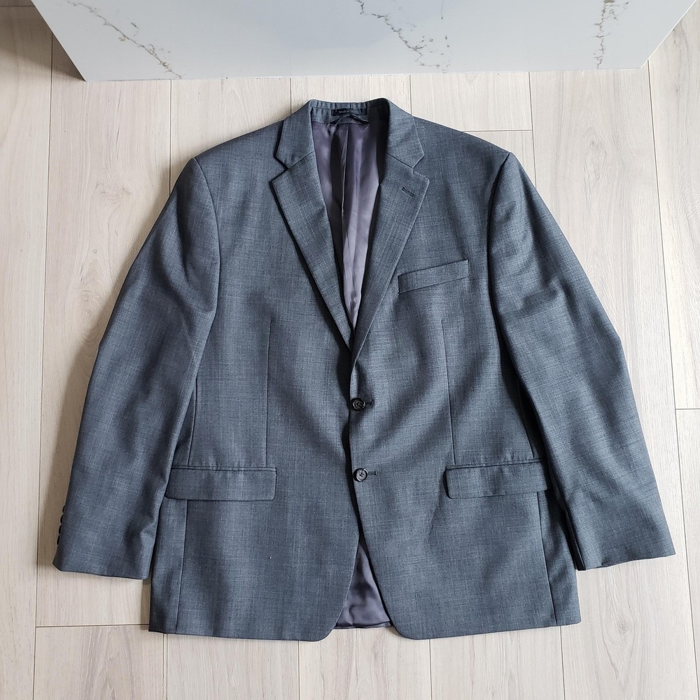 Ralph Lauren Blazer Mens 46 Gray Wool Sport Coat Made in Canada